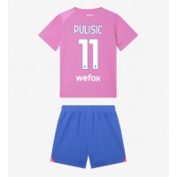 AC Milan Christian Pulisic #11 Tretí Detský futbalový dres 2023-24 Krátky Rukáv (+ trenírky)